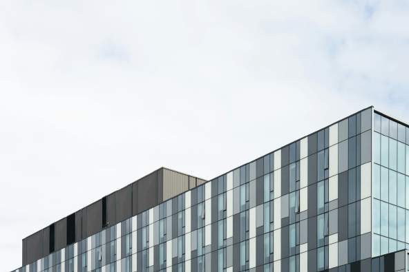 Modern engineered building facade